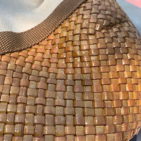 Canvas/Straw/Braided Rope Made in Italy Bucket Bag - Picture 12 of 14